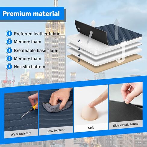 Car Seat Covers Compatible with Dodge Charger 2006-2025 Wear-Resistant Premium Material, Skin Friendly Touch, Zipper Design Seat Cover(2 Pcs Front, Black Blue) in Saudi Arabia