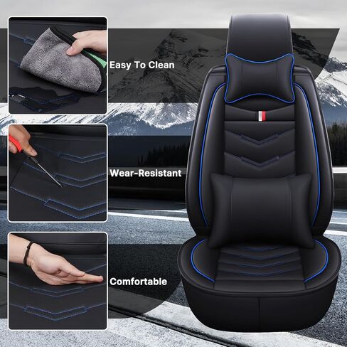 Car Seat Cover 8 Seats for GMC Yukon 2000-2025, Waterproof Durable Premium Leather Car Seat Protector, Comfortable Anti-Slip Stylish Sport Seat Cover(8 Seats Luxury,Black Red) in Saudi Arabia