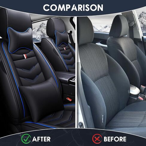 Car Seat Cover 8 Seats for GMC Yukon 2000-2025, Waterproof Durable Premium Leather Car Seat Protector, Comfortable Anti-Slip Stylish Sport Seat Cover(8 Seats Luxury,Black Red) in Saudi Arabia