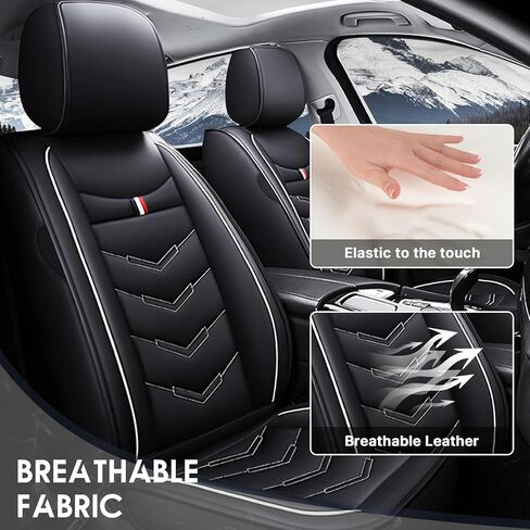 Car Seat Cover 7 Seats for GMC Yukon XL 2007-2025, Waterproof Durable Premium Leather Car Seat Protector, Comfortable Anti-Slip Stylish Sport Seat Cover(7 Seats Luxury,Black) in Kuwait