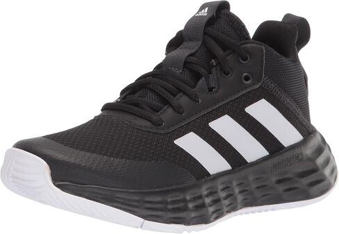adidas Ownthegame 2.0 Basketball Shoe, Black/White/Black, 10.5 US Unisex Little Kid in Saudi Arabia