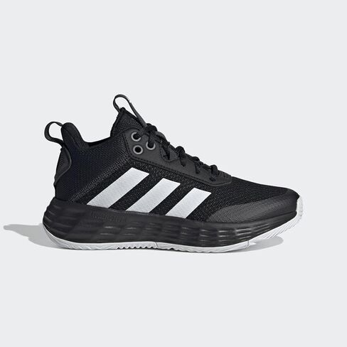 adidas Ownthegame 2.0 Basketball Shoe, Black/White/Black, 10.5 US Unisex Little Kid in Saudi Arabia