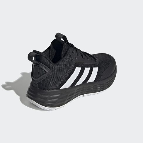 adidas Ownthegame 2.0 Basketball Shoe, Black/White/Black, 10.5 US Unisex Little Kid in Saudi Arabia