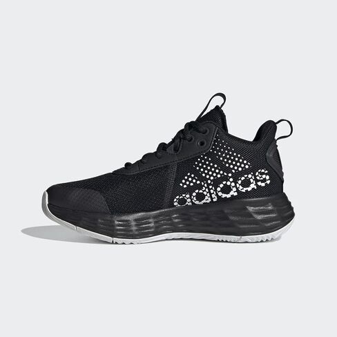 adidas Ownthegame 2.0 Basketball Shoe, Black/White/Black, 10.5 US Unisex Little Kid in Saudi Arabia