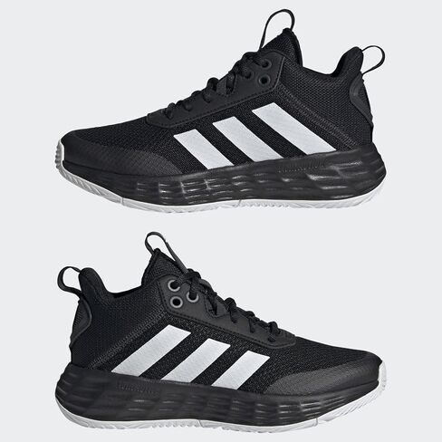 adidas Ownthegame 2.0 Basketball Shoe, Black/White/Black, 10.5 US Unisex Little Kid in Saudi Arabia
