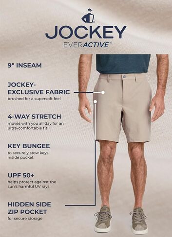 شورت رياضي رجالي من Jockey EVERACTIVE مقاس 9 بوصة in Kuwait
