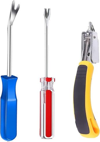 Construction and Upholstery Staple Remover Tack Puller Nail Remover Tool Set Nail Puller Plier, Staple Puller, Tack Lifter, Fastener Remover, for Furniture Floor Wall Wooden Case Car Photo Frame in Kuwait