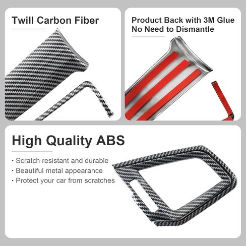 23 Pcs Carbon Fiber Console Center Dashboard Cover, Gear Shift Panel Trim, Steering Wheel Trims, Door Side Panel Cover Trim Compatible with Honda Civic 10th Gen 2016-2021 in Saudi Arabia