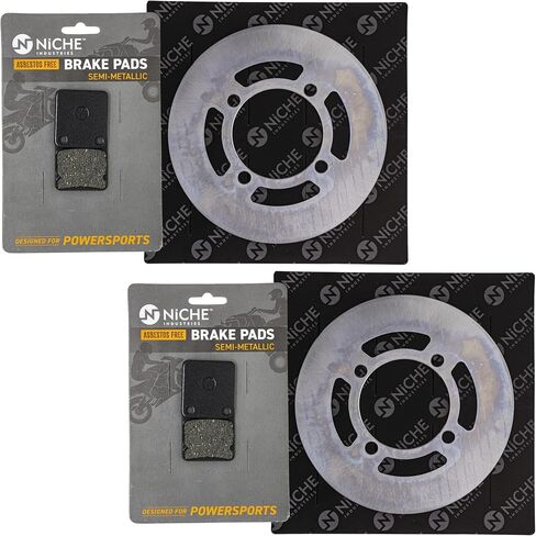 NICHE Front Brake Rotor Pad Semi Metallic Kit For Suzuki Eiger 400 Vinson 500 59100-38870 59101-38810 59211-38F20 in Saudi Arabia