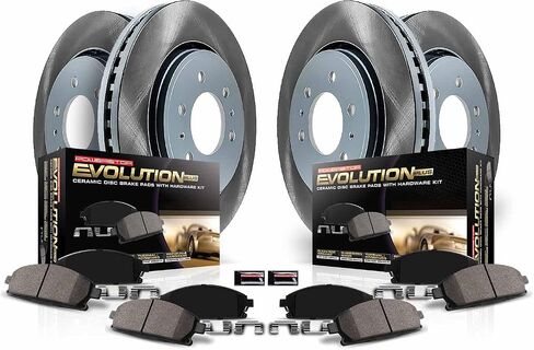 Power Stop SC7228 Front and Rear Brake Kit With Semi-Coated Brake Rotors and Ceramic Brake Pads & Hardware For 2015 2016 2017 2018 2019 2020 Chevy Colorado GMC Canyon 6 Lug in Saudi Arabia