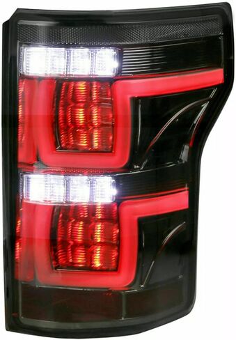 أضواء خلفية لـ 2015-2017 Ford F-150 F150 Pickup مصابيح فرامل خلفية LED كاملة يسار + يمين، دخان أسود in Kuwait