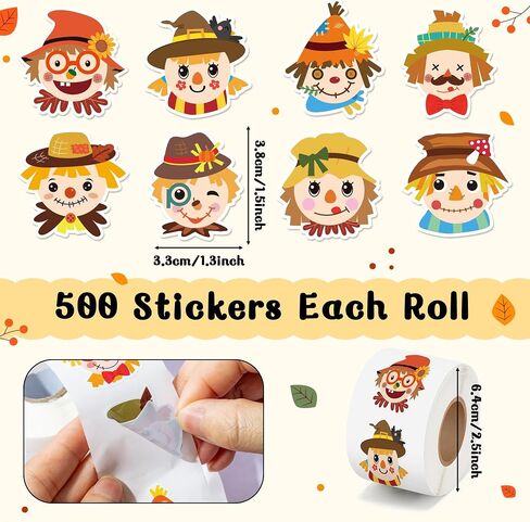 ملصقات مطابقة الهوكي في Haooryx - 1000pcs لفة هوكي الجليد لفة (2 لفات) الكرتون عيد الميلاد الشتاء هدايا رأس السنة الجديدة تغليف خوذة باك خوذة ذاتية ملصقات اللصق الشاشة in Kuwait