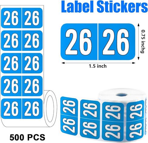 500 PCS 2025 ملصقات سنة ، وملصقات مجلد ملفات مقاومة للماء ، وعلامات مستطيلات ذاتية اللصق لمجلدات النهاية والأظرف ، وعلامات الأرقام ، والمكاتب والمستلزمات المنزلية (الأخضر) in Kuwait