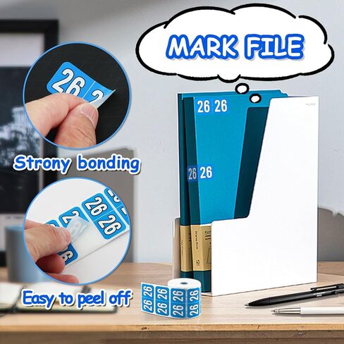 500 PCS 2025 ملصقات سنة ، وملصقات مجلد ملفات مقاومة للماء ، وعلامات مستطيلات ذاتية اللصق لمجلدات النهاية والأظرف ، وعلامات الأرقام ، والمكاتب والمستلزمات المنزلية (الأخضر) in Kuwait