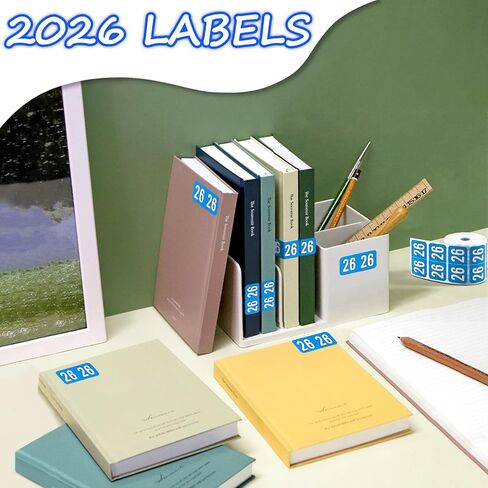 500 PCS 2025 ملصقات سنة ، وملصقات مجلد ملفات مقاومة للماء ، وعلامات مستطيلات ذاتية اللصق لمجلدات النهاية والأظرف ، وعلامات الأرقام ، والمكاتب والمستلزمات المنزلية (الأخضر) in Kuwait