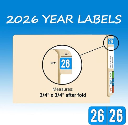 500 PCS 2025 ملصقات سنة ، وملصقات مجلد ملفات مقاومة للماء ، وعلامات مستطيلات ذاتية اللصق لمجلدات النهاية والأظرف ، وعلامات الأرقام ، والمكاتب والمستلزمات المنزلية (الأخضر) in Kuwait