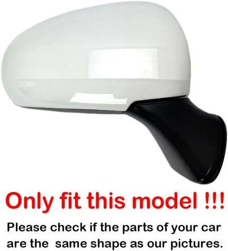 غطاء مرآة الرؤية الخلفية لسيارة Toyota Prius 2010-2015 غطاء مرآة جانبية للرؤية الخلفية غطاء الجناح الخارجي ملحقات تزيين السيارة (أسود لامع) in Saudi Arabia