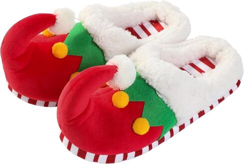 شباشب عيد الميلاد للنساء والرجال أحذية قزم فروي المنزل نونسليب شباشب مريحة لغرفة النوم شباشب عيد الميلاد أحذية داخلية وخارجية in Kuwait