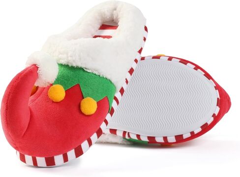 شباشب عيد الميلاد للنساء والرجال أحذية قزم فروي المنزل نونسليب شباشب مريحة لغرفة النوم شباشب عيد الميلاد أحذية داخلية وخارجية in Kuwait