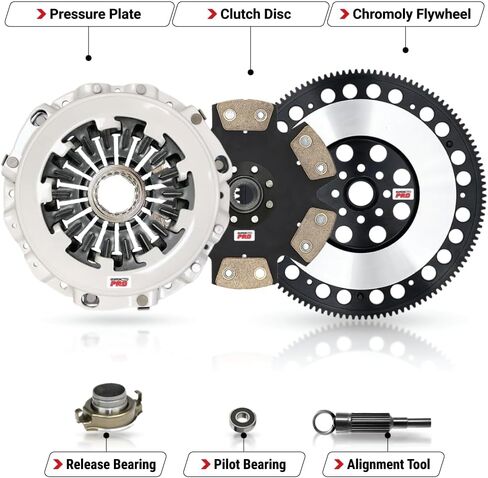 CMP Stage 5 Race Clutch Kit with Chromoly Flywheel for Saab 2005 9-2X, Subaru 2004-2005 Baja Forester 2002-2005 Impreza WRX 1991 Legacy 2.0L 2.2L 2.5L 4cyl Turbo EJ205 EJ22 EJ255 5-speed in Saudi Arabia
