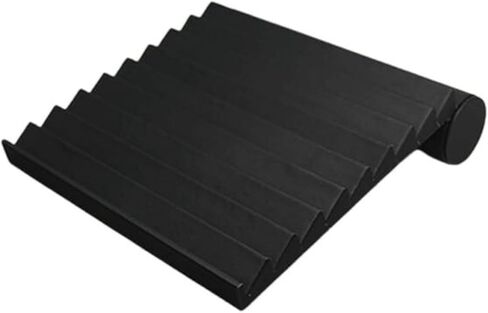 Bracelet Display Tray Ramp – White Leatherette/Black Velvet 8 Slot Jewelry Organizer Stand for Bracelets, Watches, Bangles, Anklets – Professional Retail & Showcase Holder (Black Velvet) in Saudi Arabia