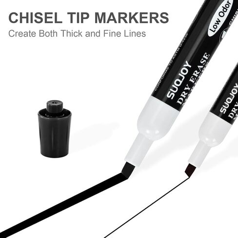 Dry Erase Markers, Chisel Tip Whiteboard Markers, Low Odor Thick Dry Markers, 36 Bulk 4 Assorted Color Markers for Kids/Teachers in Kuwait