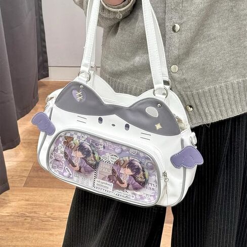حقيبة Cat Ita لمحبي Kpop Anime Pin Display Ita حقيبة حمل حقيبة كتف يابانية Kawaii Crossbody in Kuwait