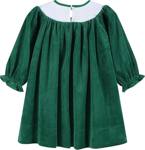 Lil cactus Baby and Girls Christmas Smocked Bishop Dress in Kuwait
