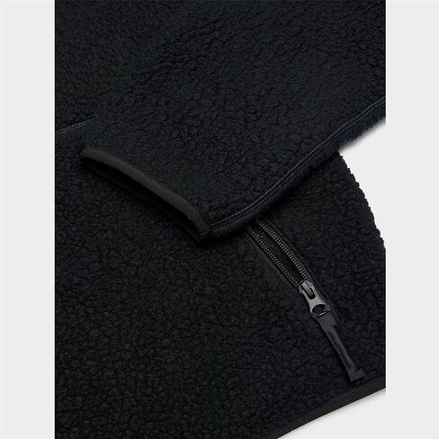 Women Pullover Sweatshirt Sherpa Cropped Fleece Jacket Half Zip Fuzzy Clothes Trendy Fall Jackets with Pockets in Saudi Arabia