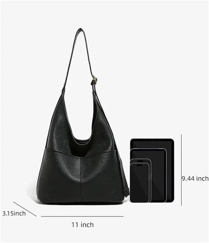 Slouchy Hobo Bags for Women - Soft Vegan Leather Large Tote Handbag with Coin Purse, Trendy Crossbody Shoulder Bag for Work in Kuwait