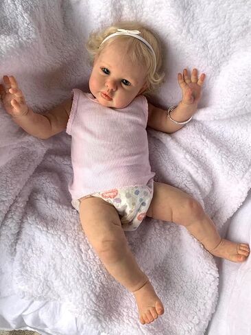 Anano Chubby Weighted Reborn Baby Dolls Boy Lifelike Veins 24 Inch Realistic Reborn Toddler Dolls Big Size Real Life Newborn Baby Dolls That Look Real Bebe Reborn Babies with Pacifier in Kuwait