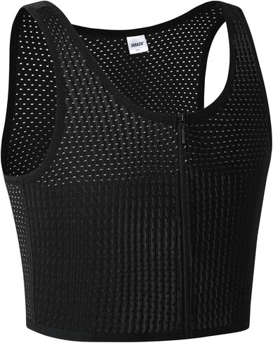 JARAZIN Chest Binder for Women FTM Transgender Zip Up Breast Binder Breathable Cool Fabric Tank Top in Kuwait