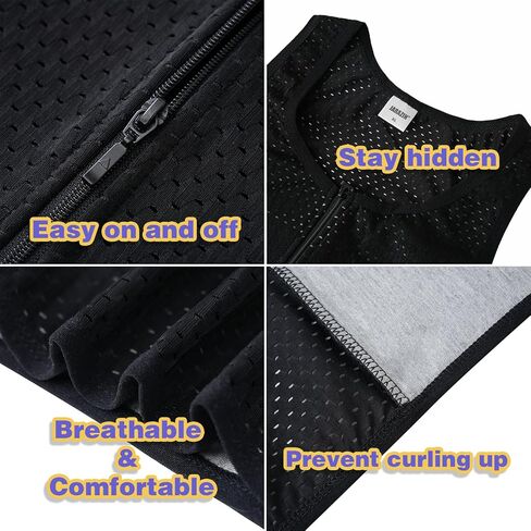 JARAZIN Chest Binder for Women FTM Transgender Zip Up Breast Binder Breathable Cool Fabric Tank Top in Kuwait