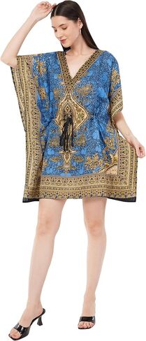 Divine threads Women’s Short Kimono Tunic Kaftan Plus Size Dashiki Caftan Summer Beach Wear in Saudi Arabia
