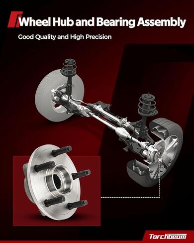 زوج Torchbeam 515097 RWD مجموعة محمل محور العجلة الأمامية لـ 2007-2013 Chevy Silverado 1500، 2007-2013 GMC Sierra 1500، Chevy Tahoe Suburban 1500، GMC Yukon، Chevy Avalanche، محمل العجلة in Saudi Arabia