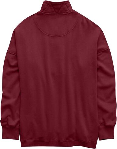 Womens Oversized Sweatshirt Fall Casual Mock Neck Fleece Sweatshirts No Hood Loose Long Sleeve Henley Pullover Tops in Saudi Arabia