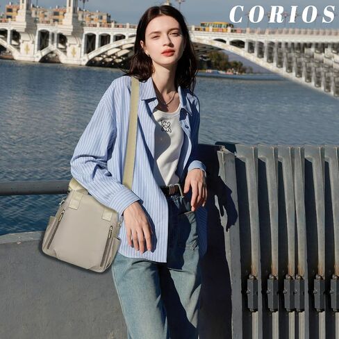 Nylon Crossbody Bag for Women - Waterproof Shoulder Bag with Multi Pockets and Top Handle in Saudi Arabia