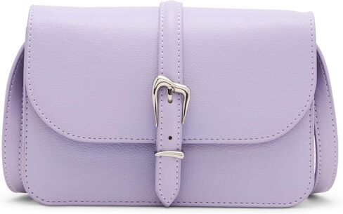 Anne Klein Womens Sculpted Buckle Flap Crossbody, Gentle Lavender in Saudi Arabia