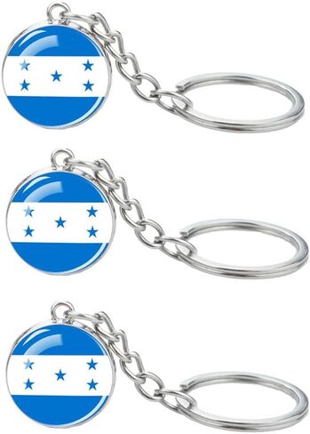 3 Pcs Honduras Flag Key Chain,Cool Keychain for Car Keys, Stainless Steel Keyrings & Keychains,Used for Home Decoration, Jewelry Hanging Decorations. in Saudi Arabia
