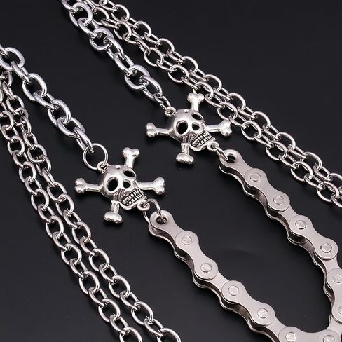 Layered Trousers Pants Jeans Chain Pocket Wallet Chains Hip Hop Punk Rock Gothic Accessories Biker Chain Keychains Body Jewelry for Women and Men in Saudi Arabia