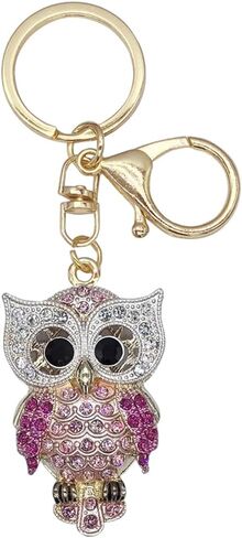Animal Pendant Key Chains Ring Crystal Bling Turtle Whales Horse Elephants Koala Flamingos Owl Frogs Keychain for Women Girls in Kuwait