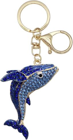 Animal Pendant Key Chains Ring Crystal Bling Turtle Whales Horse Elephants Koala Flamingos Owl Frogs Keychain for Women Girls in Kuwait