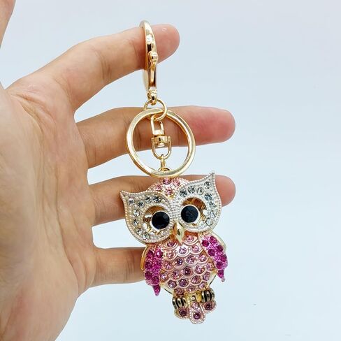 Animal Pendant Key Chains Ring Crystal Bling Turtle Whales Horse Elephants Koala Flamingos Owl Frogs Keychain for Women Girls in Kuwait