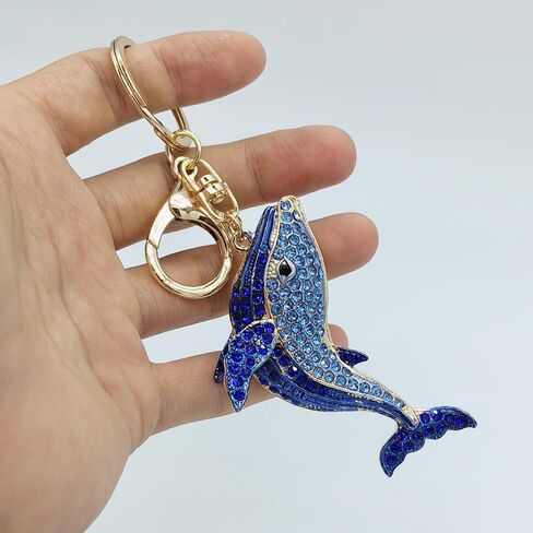 Animal Pendant Key Chains Ring Crystal Bling Turtle Whales Horse Elephants Koala Flamingos Owl Frogs Keychain for Women Girls in Kuwait