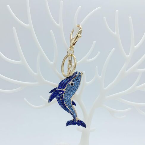 Animal Pendant Key Chains Ring Crystal Bling Turtle Whales Horse Elephants Koala Flamingos Owl Frogs Keychain for Women Girls in Kuwait