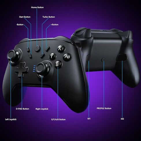 Toxfla Switch Controllers for Nintendo Switch/Lite/OLED, Switch Wireless Pro Controller Supports Dual Vibration/Motion Control/Turbo Function in Saudi Arabia