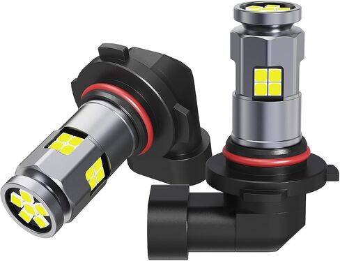مصابيح ضباب LED 9006 HB4، متوافقة مع HB4، 6000K زينون أبيض مع 24 مصباح LED عالي الطاقة 3030 عالي الطاقة للسيارات والشاحنات والشاحنات in Kuwait