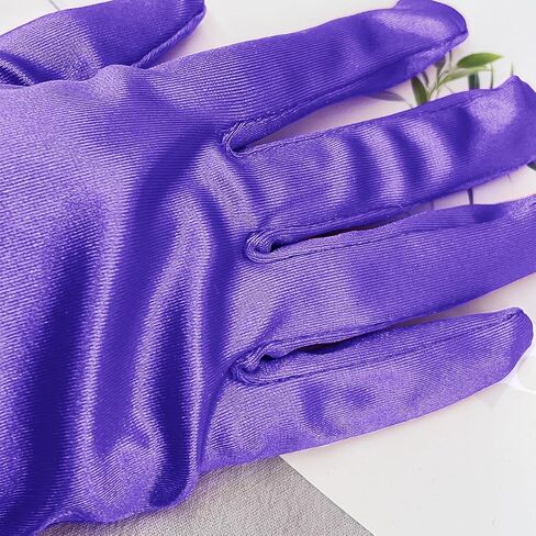 Super Long Opera Party Gloves, 27.5 inch 1920s Stretchy Satin Elbow Length Evening Party Dance Gloves for Women Lady in Saudi Arabia