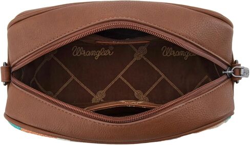 Wrangler Crossbody Bags for Women Sherpa Aztec Canvas Crossover Purse in Saudi Arabia