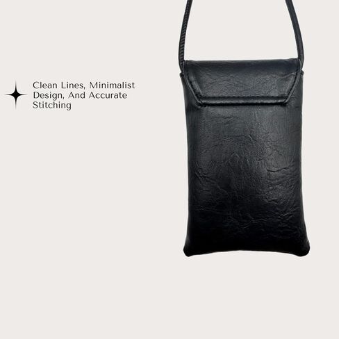 Vegan Leather Phone Crossbody Bag - Stylish & Practical Small Pouch, Eco-Friendly Cell Phone Purse, Fashionable Sling Bag for Women, Compact Vegan Leather Crossbody Purse, Cruelty-Free in Saudi Arabia
